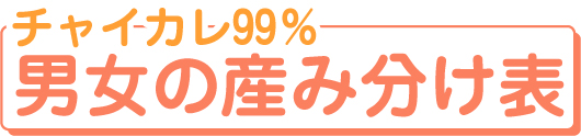 産み分け チャイカレ99 男女の産み分け表 無料 性別判断 占い